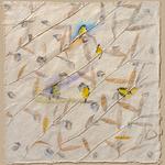 Five Finches, Watercolor
