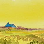 Picacho Peak, Ship of the Desert
Watercolor, 37" x 12"
